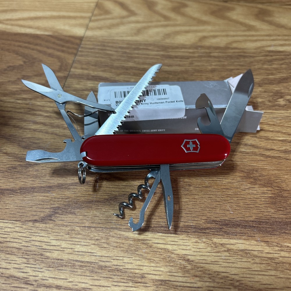Victorinox Swiss Army Officier Suisse Pocket Knife Multi-Tool Huntsmant Red