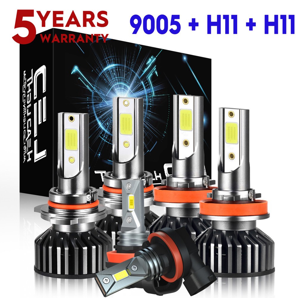 For Toyota Camry Sedan 4-Door 2.5L 3.5L 07-2014 F2 LED Headlight Fog Light Bulbs