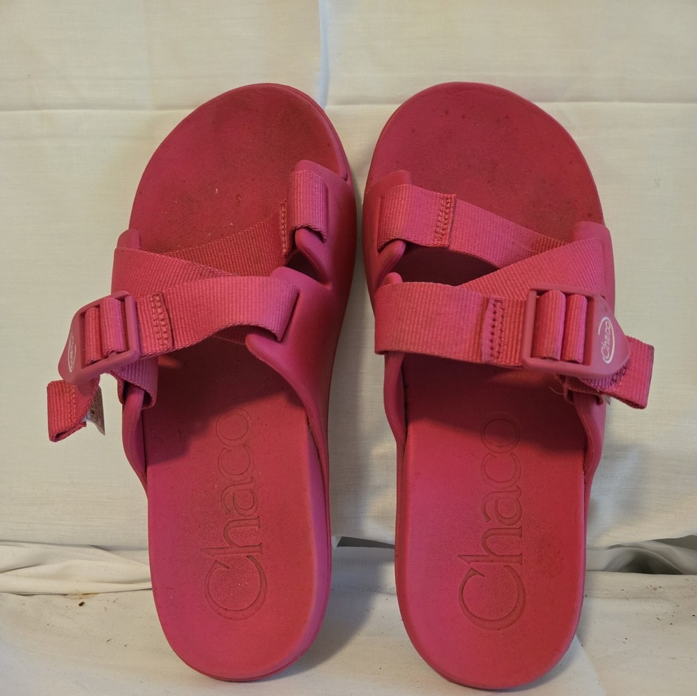 Chaco Womens Chillos Slide Sandals Pink Size 7 Slip-On