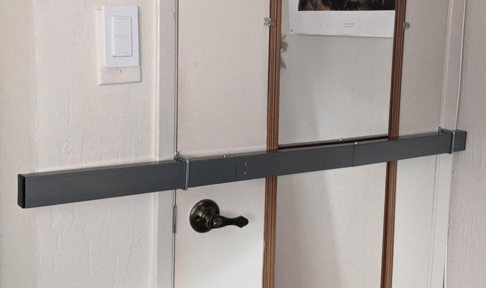 Heavy-Duty Door Security Bar Kit for Home Defense and Trailer Door Stopper