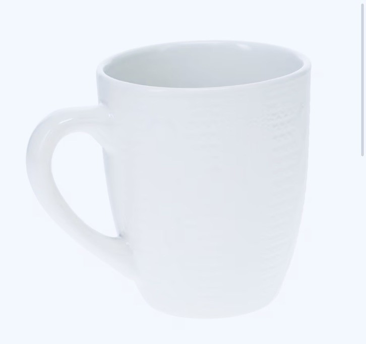 CABLE KNIT SWEATER 16oz Latte Mugs Embossed White Mug Christmas Holiday