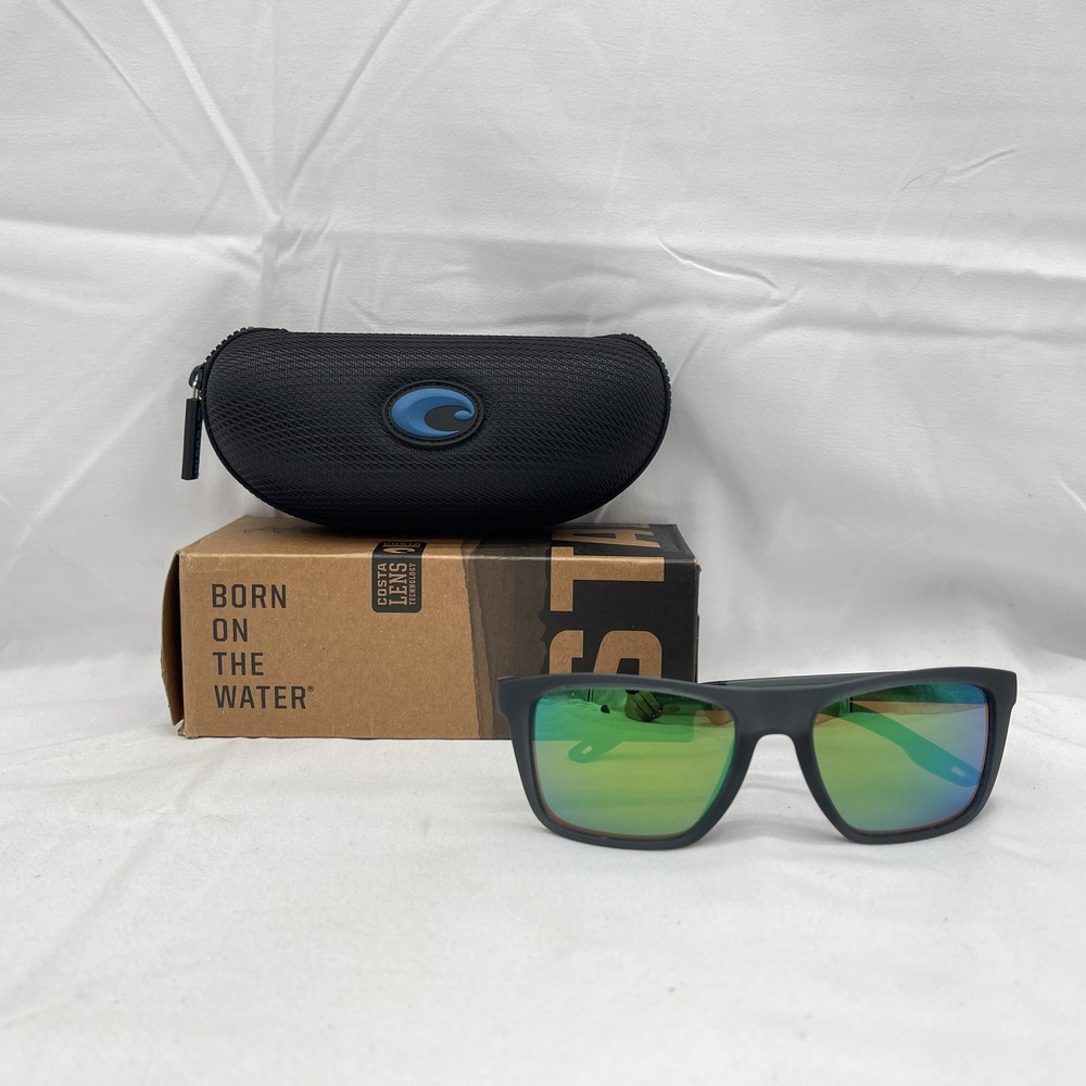 Costa Del Mar Mens Mainsail Square 580G Polarized Mirror Sunglasses Gray Crystal