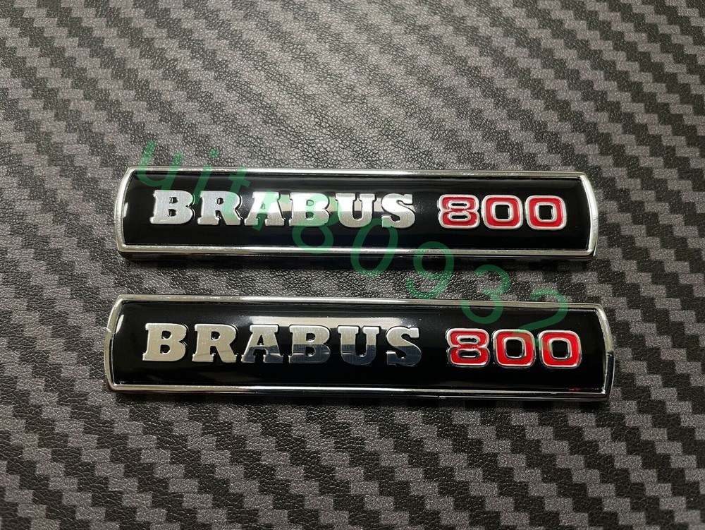 2x Mercedes Brabus 800 Side Fender Marker Logo Badge Emblem Nameplate Decorate