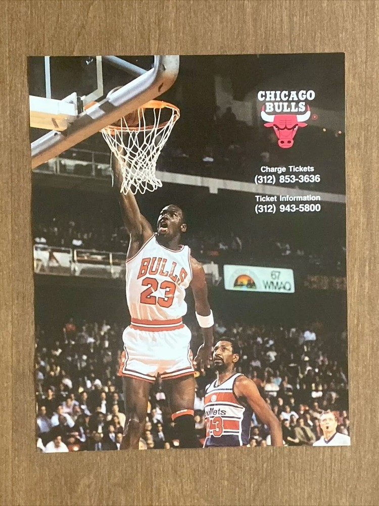 Vintage 1985-86 Michael Jordan Rookie Bulls Season Ticket SP 8x10 Promo Photo Rare Collectible