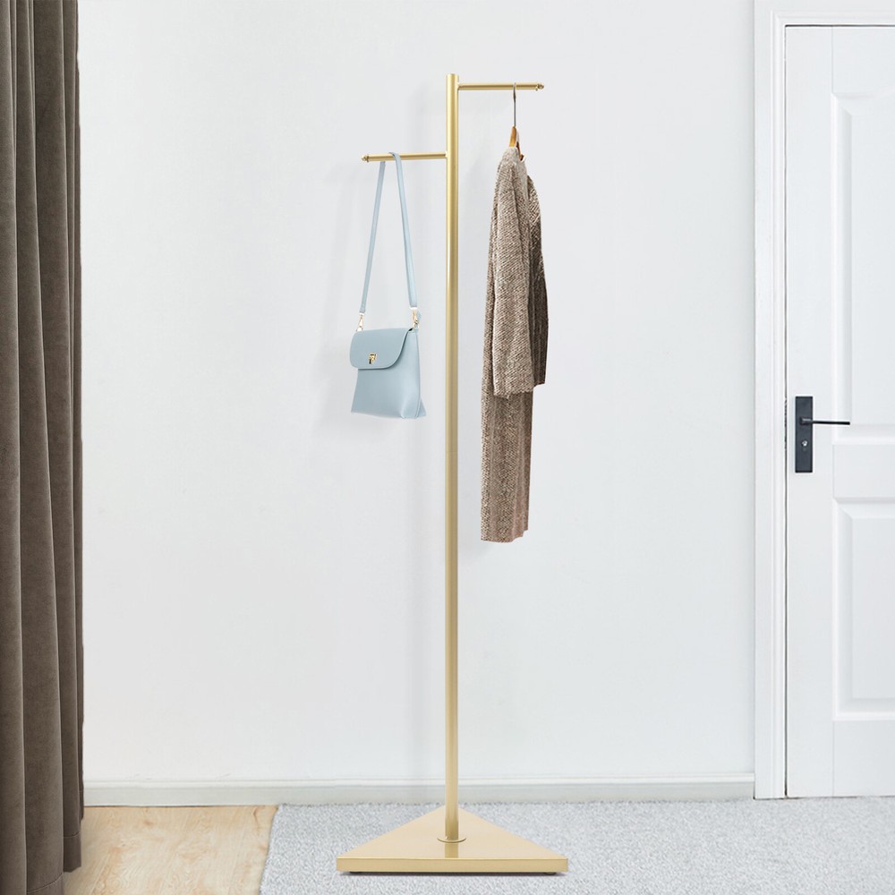 Metal Coat Rack Clothes Rack Storage w/2 Hooks For Clothing Retail Store Display