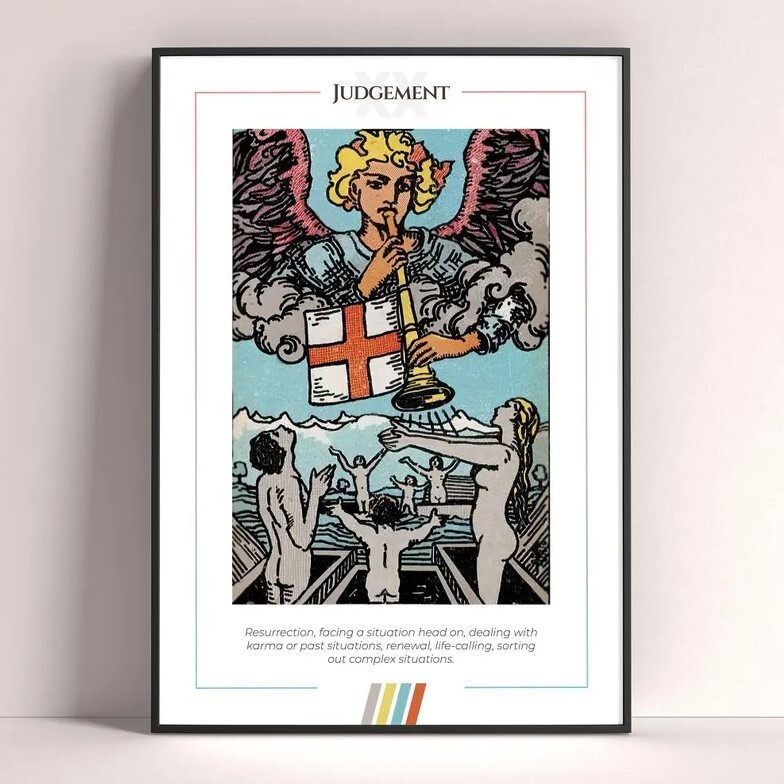 Judgement Tarot Card Art Print Digital Download Tarot Poster