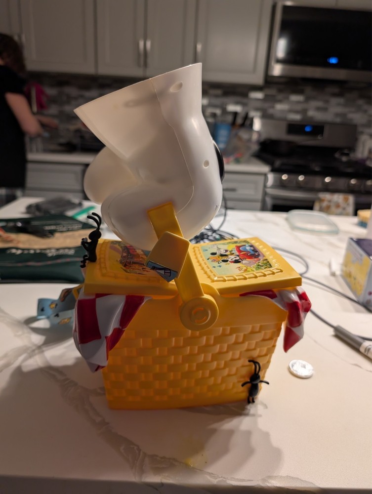 Disney Parks Mickey & Minnie's Runaway Railway Picnic Basket Popcorn Bucket