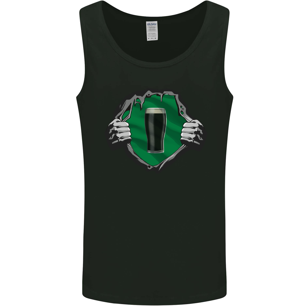 Guiness Ripped Top Funny Alcohol Beer Mens Vest Tank Top