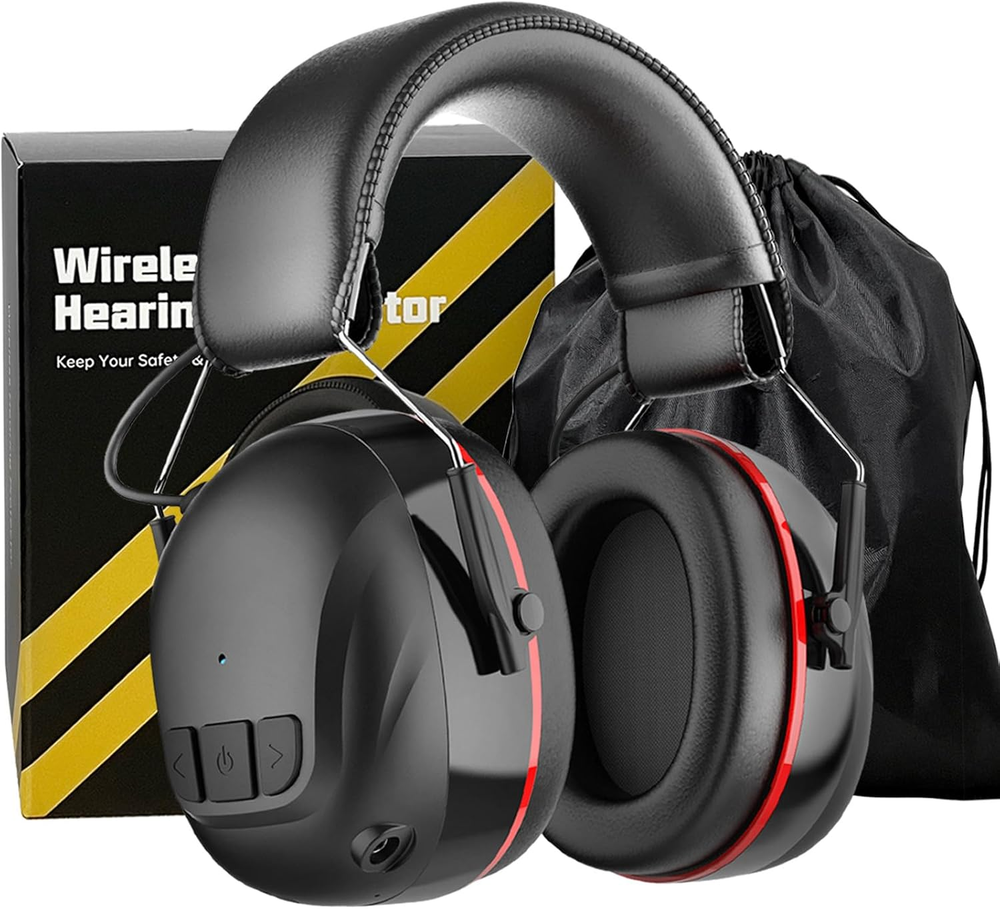 Bluetooth 5.4 Hearing Protection Headphones with 1200Mah Rechargeable Battery, 1
