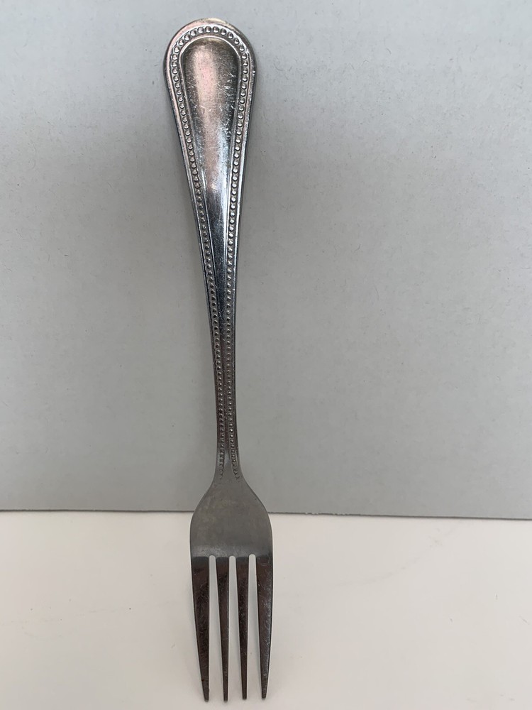 World Tableware Fork Stainless Steel  Flatware 61 18/8 Beaded 7 1/2 in  Vintage