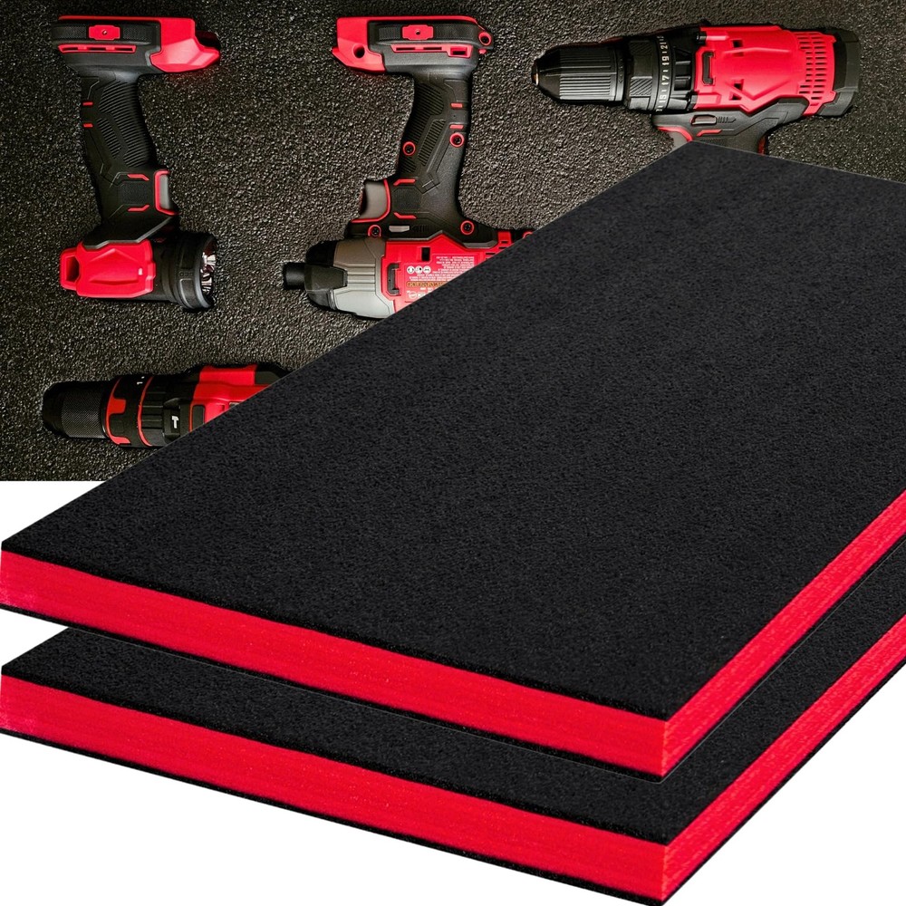 2-Pack 45x22x2 Inch Toolbox Foam Inserts for Storage Cases – Durable Polyethylene