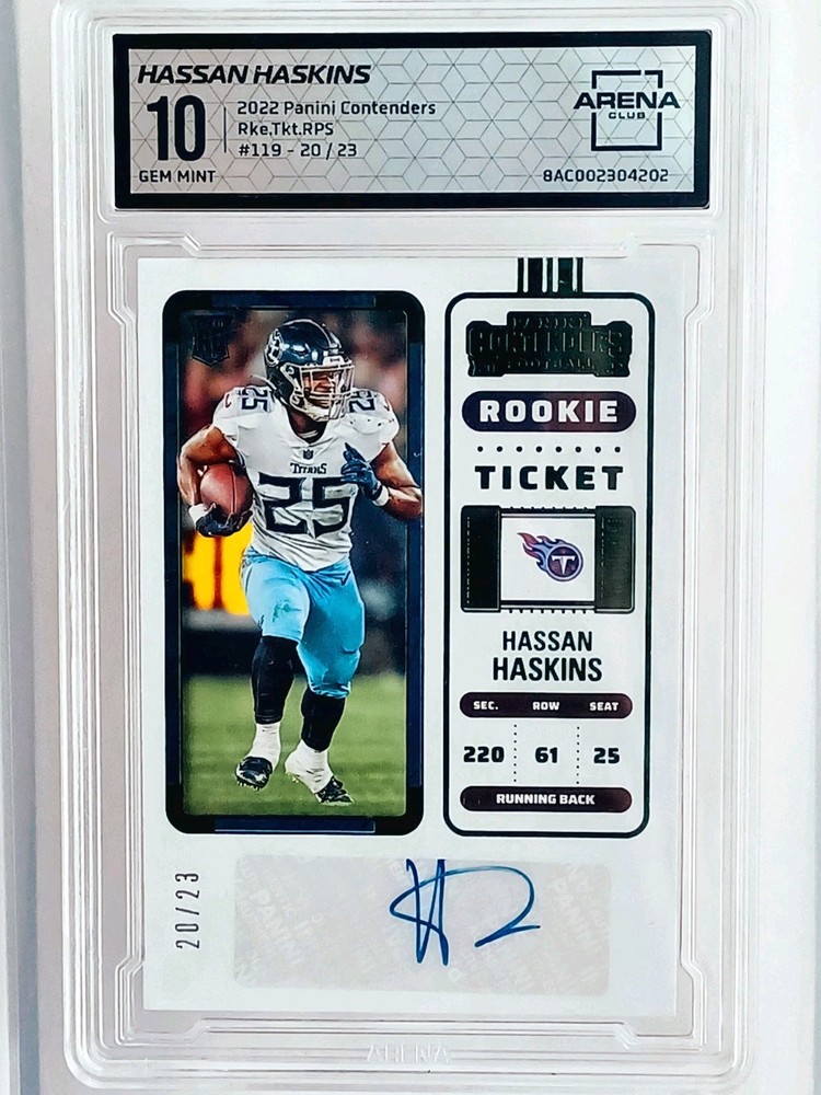 Rookie Auto Rc 2022 Prizm Contenders Case Hit Gem Mint 10 1/1 1 Hassan Haskins