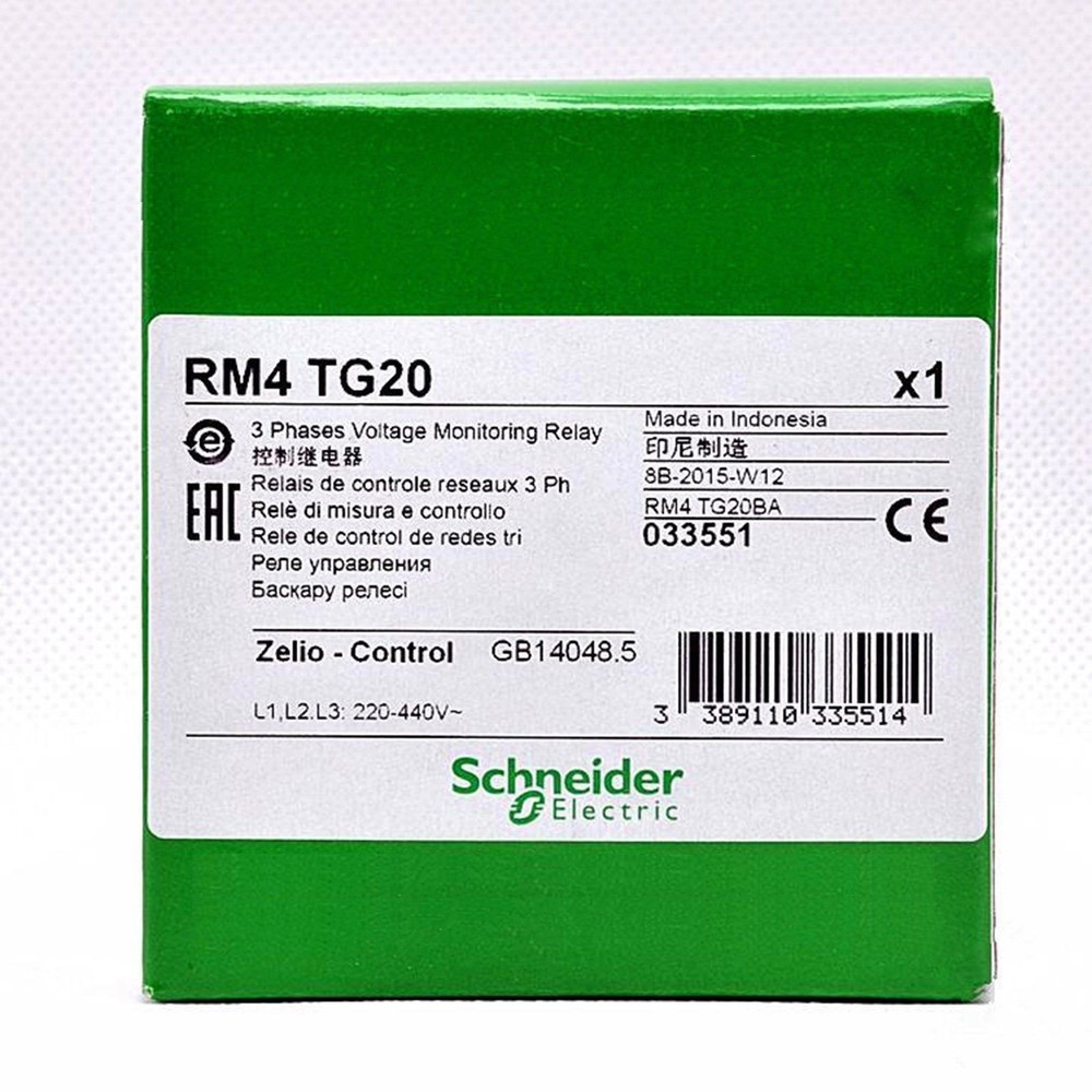 1PC Schneider RM4TG20 RM4 TG20 Voltage Monitoring Relay 3 Phase New In Box