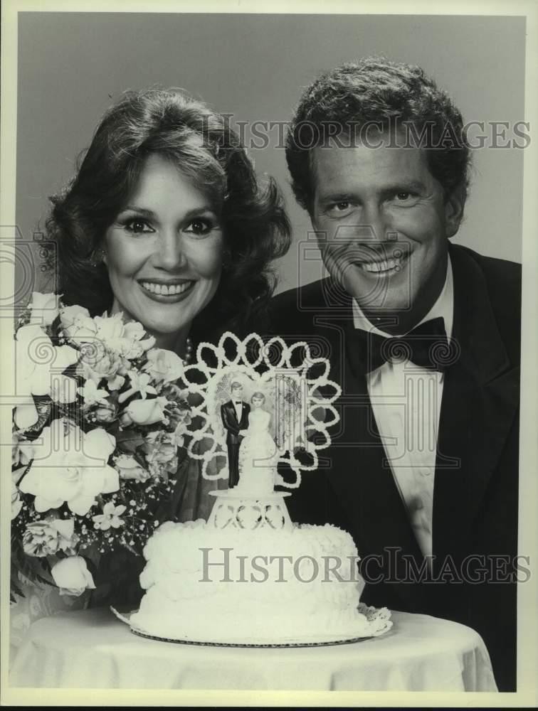 1981 Press Photo Mary Ann Mobley and Huell Howser host the 