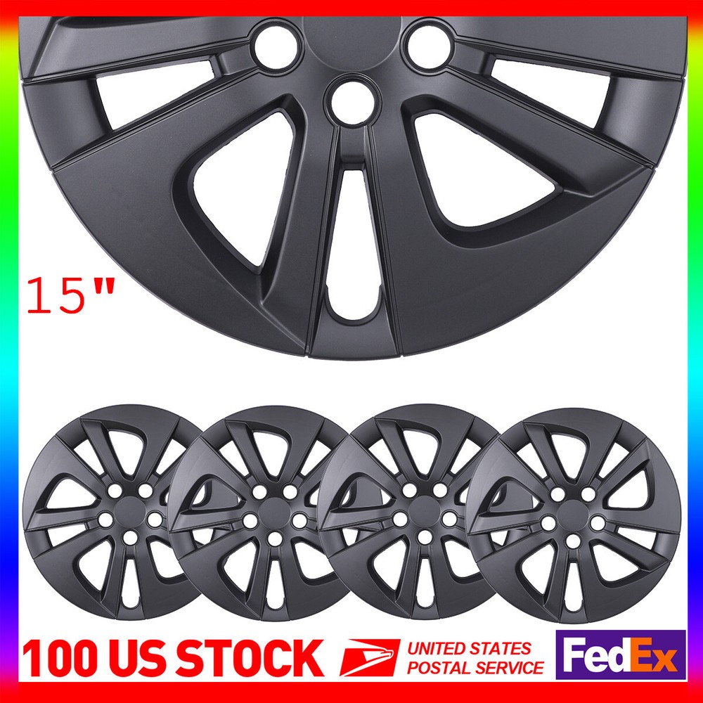 2016-2022 Toyota Prius 15-Inch Matte Black Hubcap Wheel Cover Set of 4