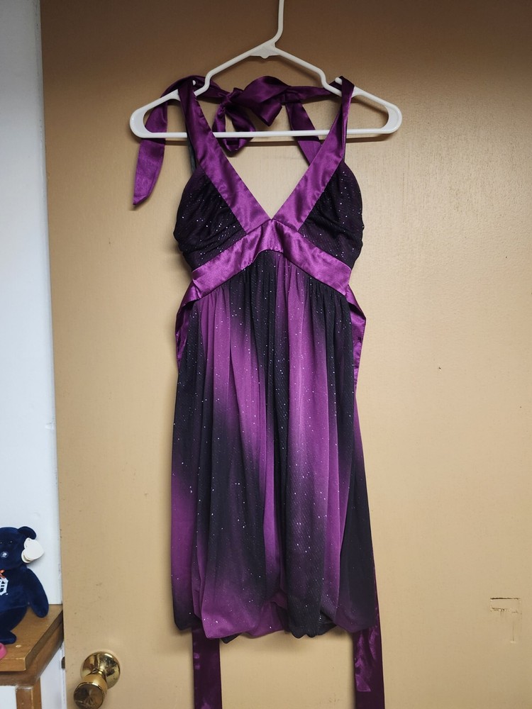 Women's Size Small Purple Sparkly Glittery Prom Dress