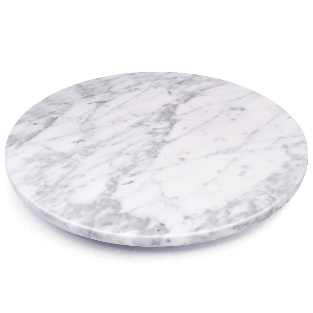 Natural Marble Lazy Susan Turntable for Serving Cakes & Desserts  