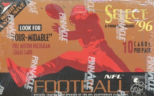 1996 PINNACLE SELECT HOBBY SEALED FOOTBALL BOX 24 PACKS, 10 CARDS PER PACK