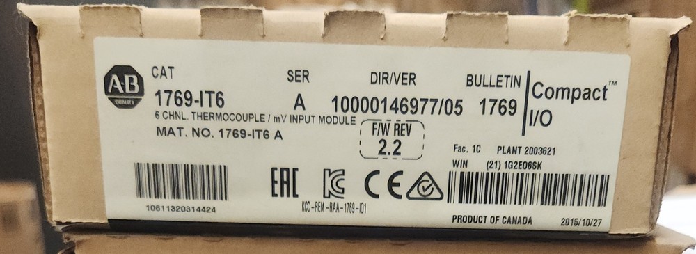 New AB Factory Sealed 1769-IR6 SER A CompactLogix Input Module