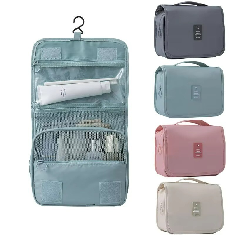 Large Waterproof High-Capacity Travel Makeup and Toiletry Organizer Bag