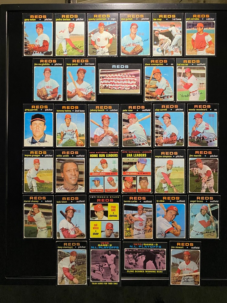 CINCINNATI REDS 1971 Topps Team Set! (33 Cards) Rose, Bench, Concepcion RC,+