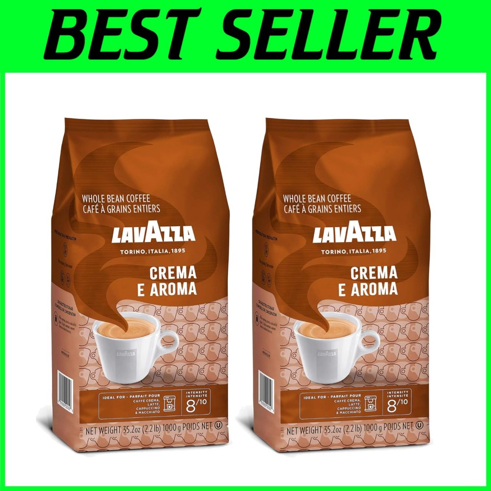 Crema e Aroma Espresso Coffee Whole Beans, 2.2 lb (2-Pack)