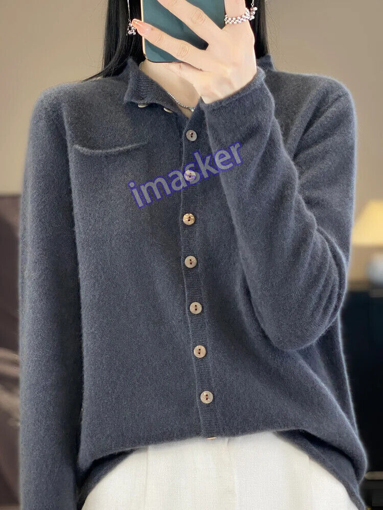 Women Sweater 100% Pure Merino Wool Spring Autumn Female Clothing Tops