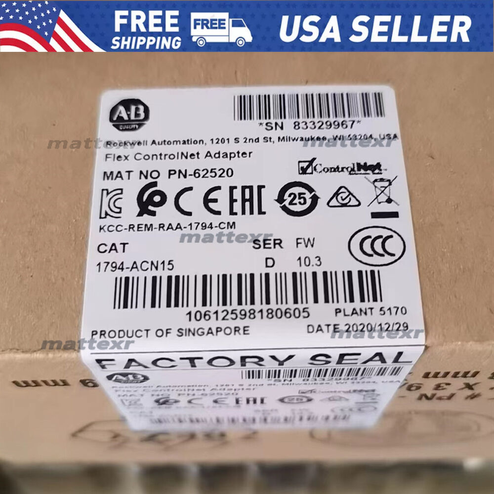 New Allen-Bradley 1794-ACN15 Adapter Module Flex I/O Ser D AB 1794ACN15