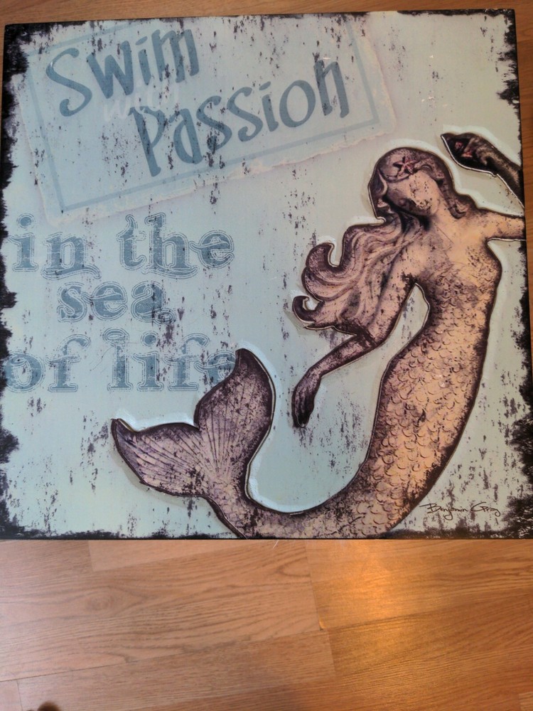 MERMAID DECOR 3D Swim Passion In The Sea Of Life 16x16x1.25