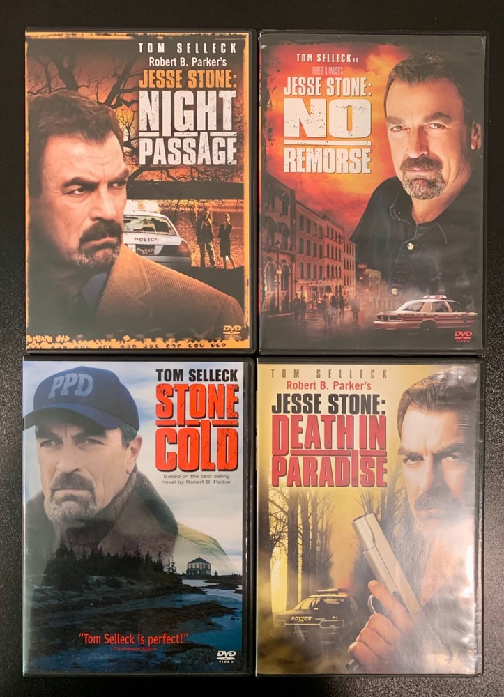 Jesse Stone 4 DVD Lot - Death in Paradise, Stone Cold, No Remorse, Night Passage