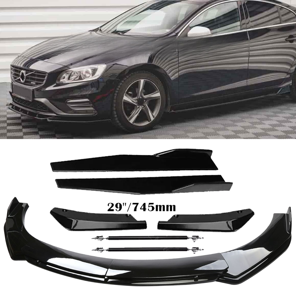 Volvo S40 S60 V40 Front Rear Bumper Lip Spoiler Splitter Side Skirt Kit