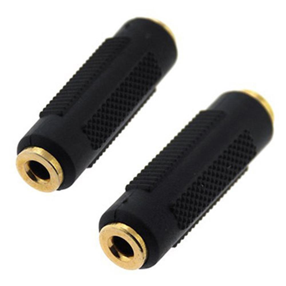 2Pcs 3.5mm Coupler Aux Female to Female 1/8