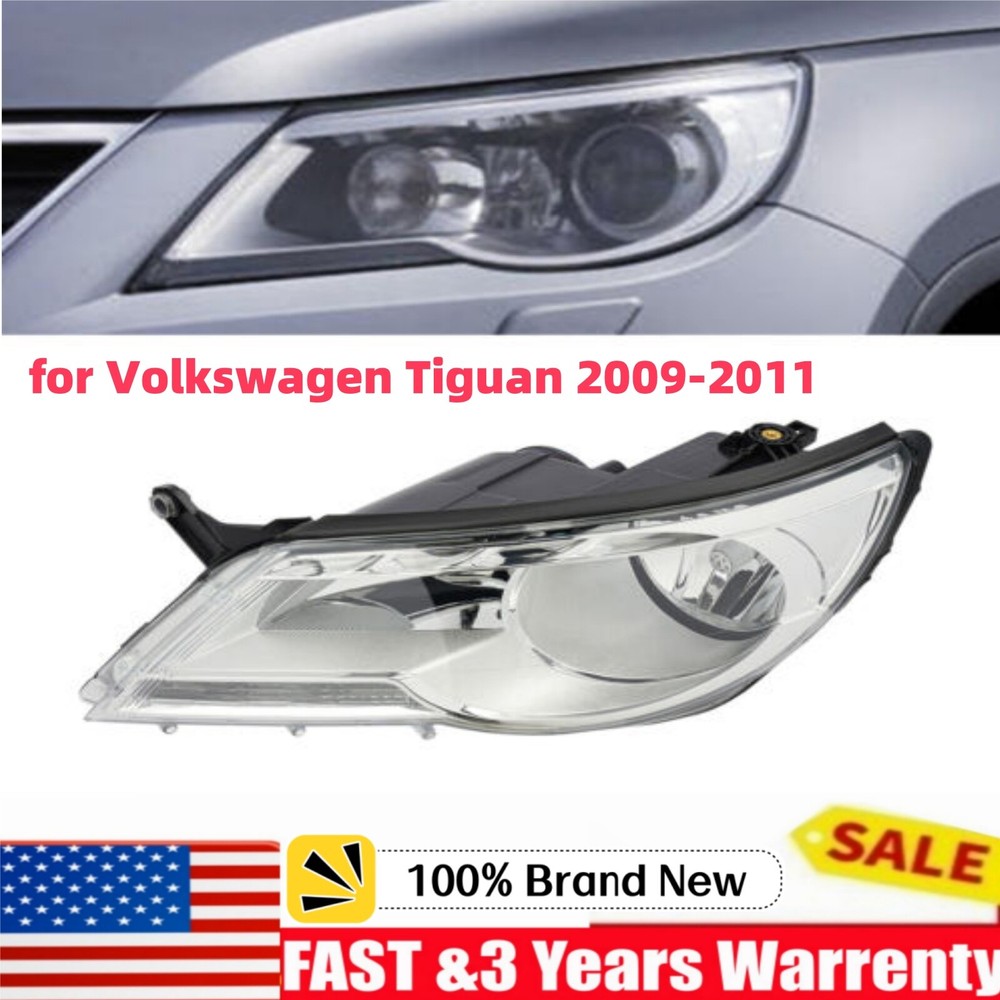 2009-2011 VW Tiguan Left Driver Side Halogen Headlight 5N1941031AC  