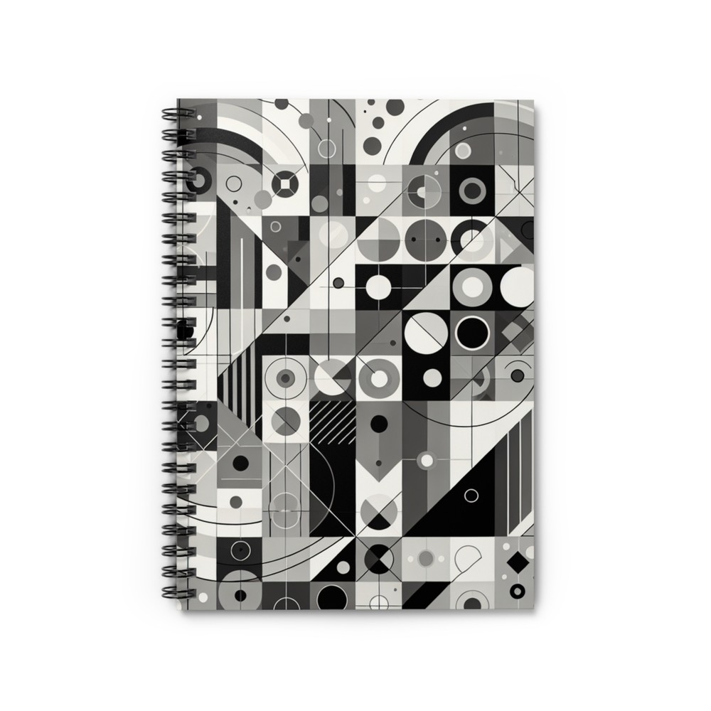 Geometric Abstract Spiral Notebook - Ruled Line, Journal, Sketchbook, Notepad,