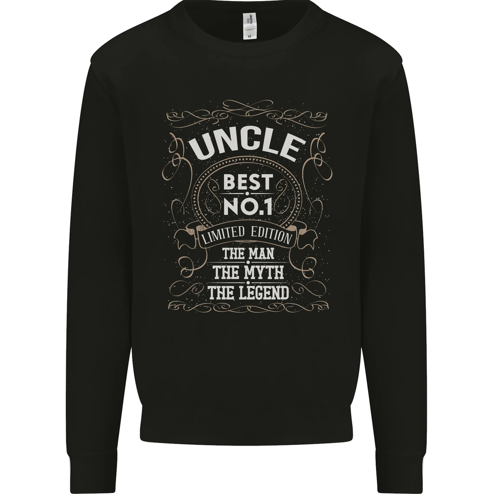 Fathers Day No 1 Uncle Man Myth Legend Mens Sweatshirt Jumper-image