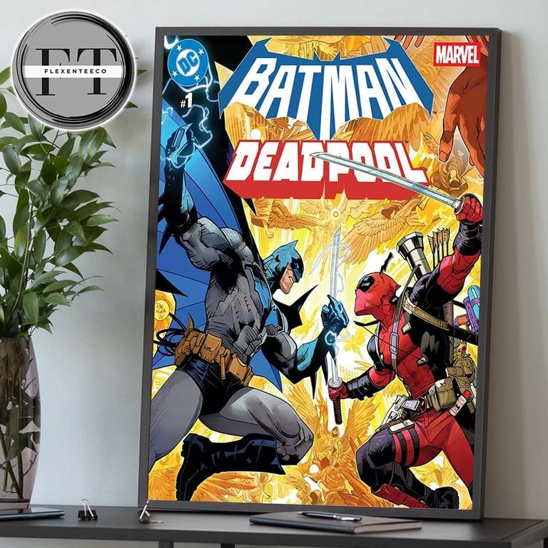 Deadpool vs Batman Crossover Showdown Poster Canvas Sept 17 2025