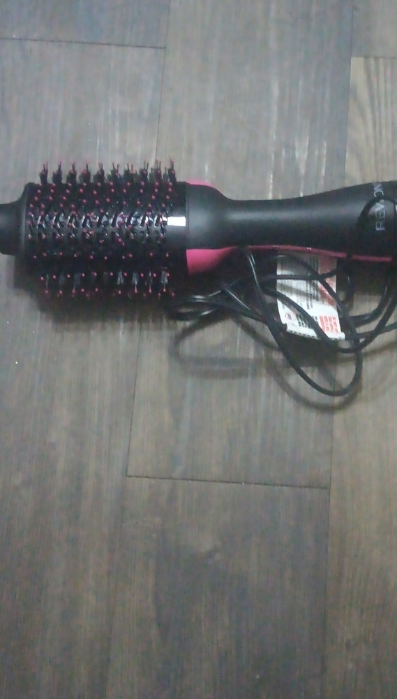 Revlon Volumizer Hair Dryer Electric Black Pink Plastic Hot Air Brush