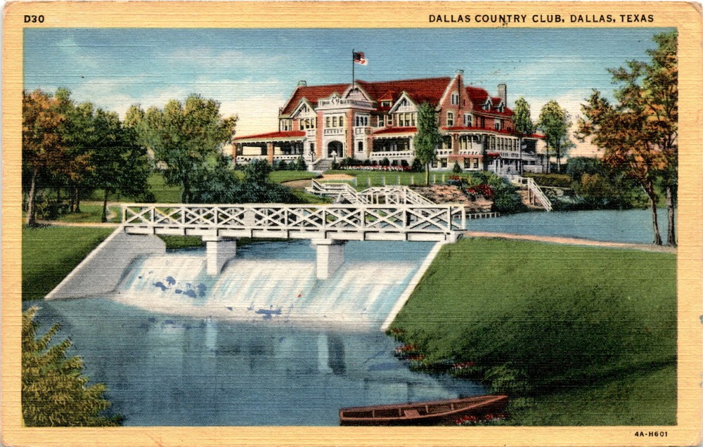 DALLAS COUNTRY CLUB, DALLAS, TEXAS, HUGE BART, GEOR Postcard