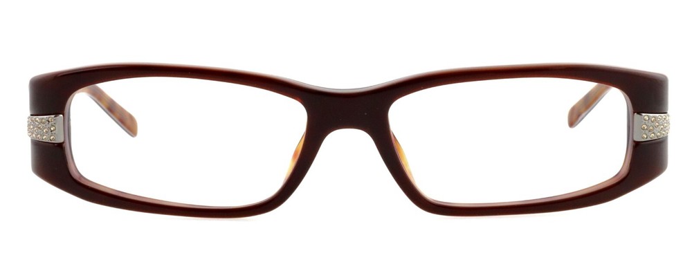 PRADA VPR12H 70I-1O1 51mm Brown on Havana Eyeglasses Frames Only Italy