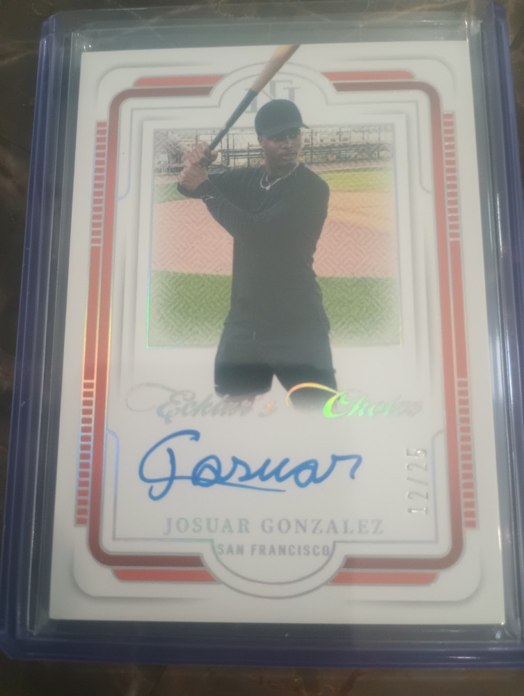 2025 N.T. Ecklers List Holo Silver Prospect Josuar Gonzalez On Card Auto 12/25