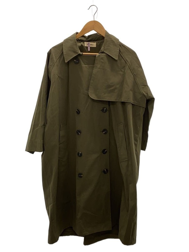 Hagumu Trench Coat/Free/Cotton/Grn/C279 2733