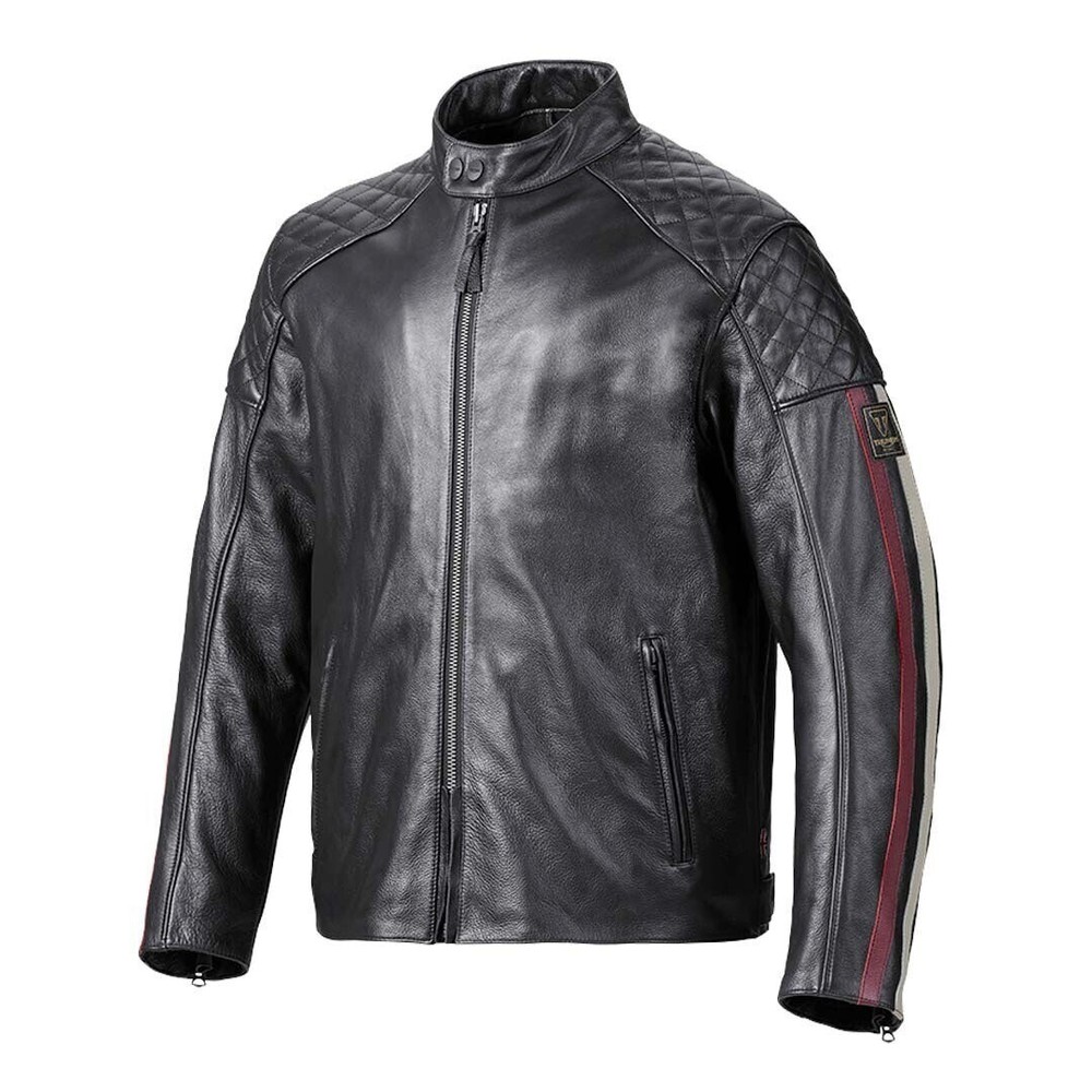 Triumph Braddan Air Race Sports Leather Biker Jacket for Motorcycles
