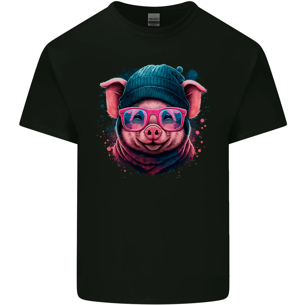 A Cool Pig Mens Cotton T-Shirt Tee Top