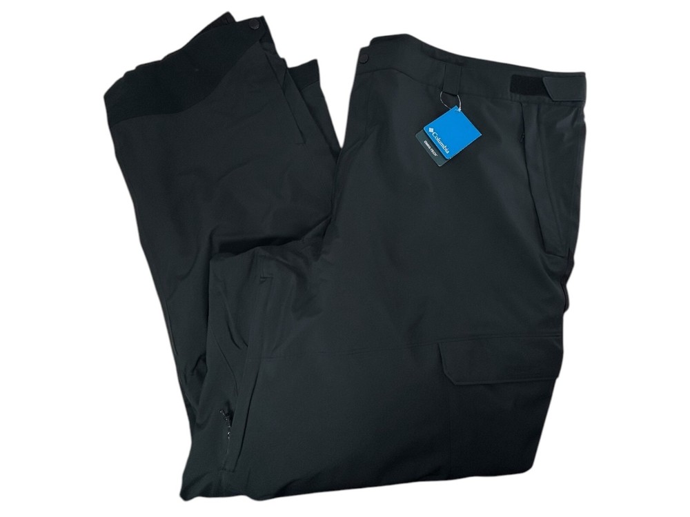 Columbia Men's 6X Big & Tall Black Powder Stash Ski Snow Pants for Winter Outdoor Activities