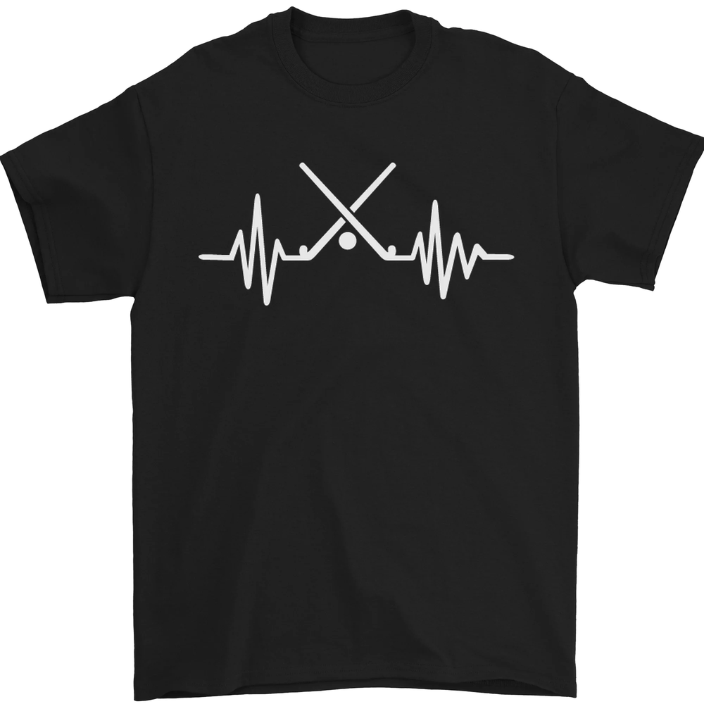 Pulse Hockey Ice Street Player ECG Mens T-Shirt 100% Cotton