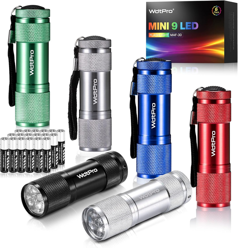 LED Mini Flashlights, Super Bright Flashlight with Lanyard, Assorted Colors -...