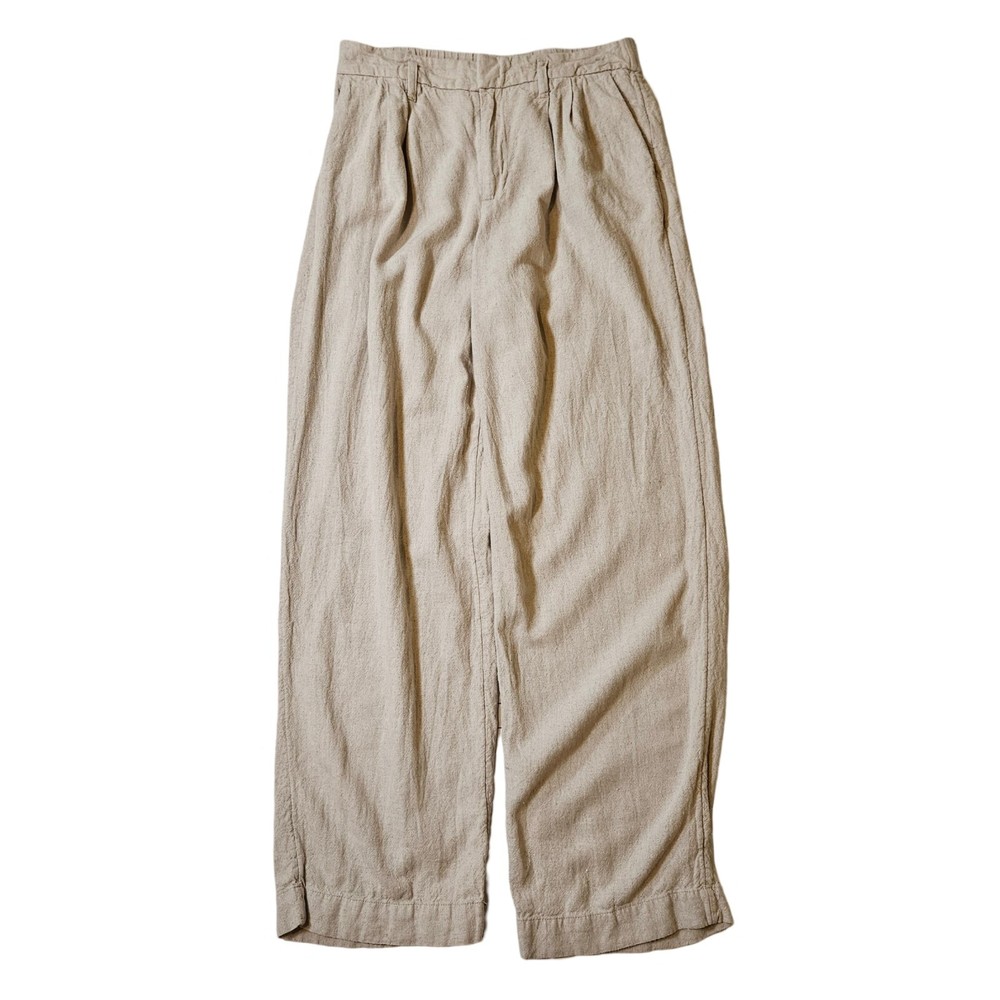 A New Day High Waisted Linen Blend Pants, Beige, Size 6