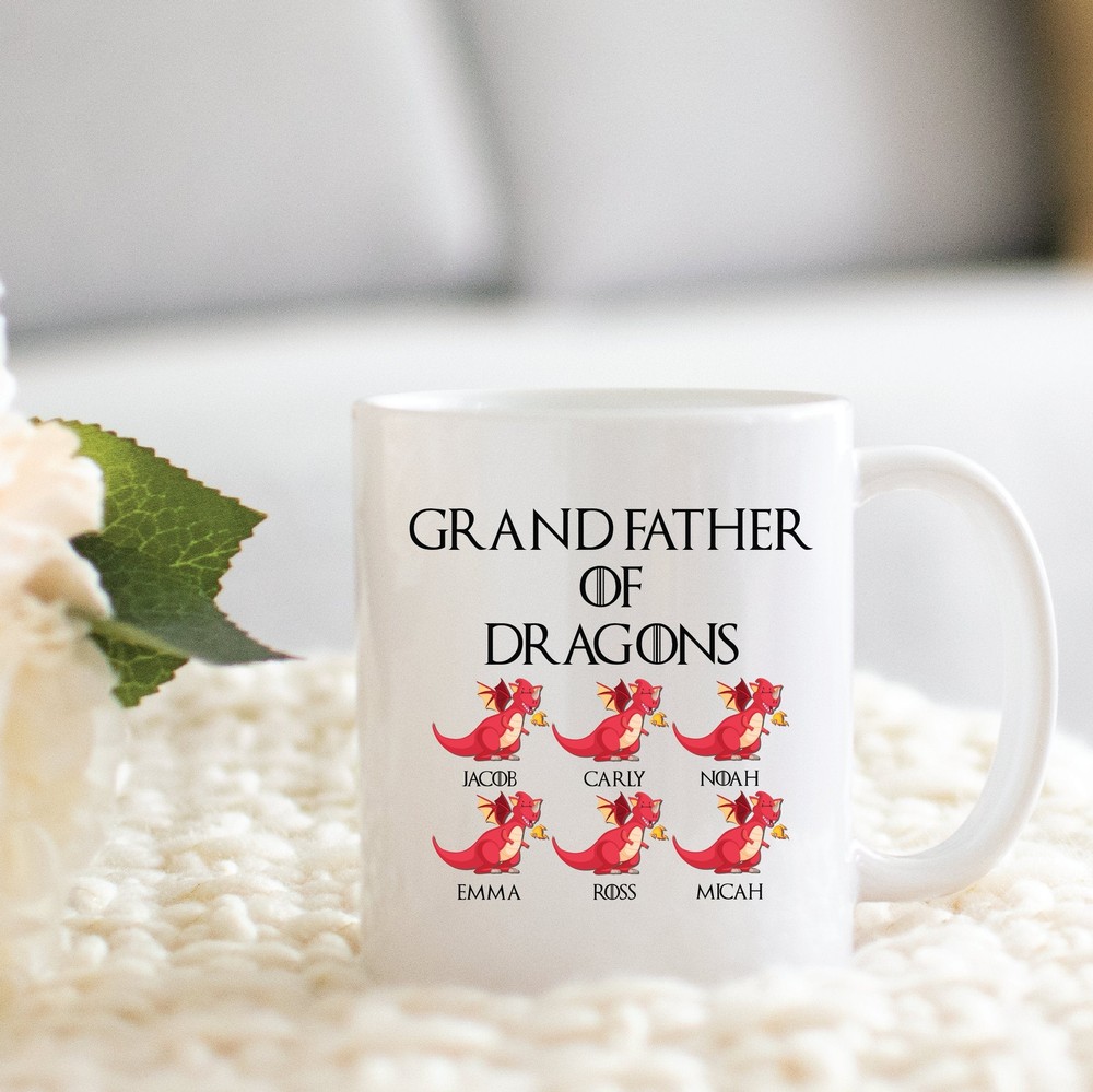 Grand Father Of Dragons Coffee Mug Personalized Father's Day Mug From Grand