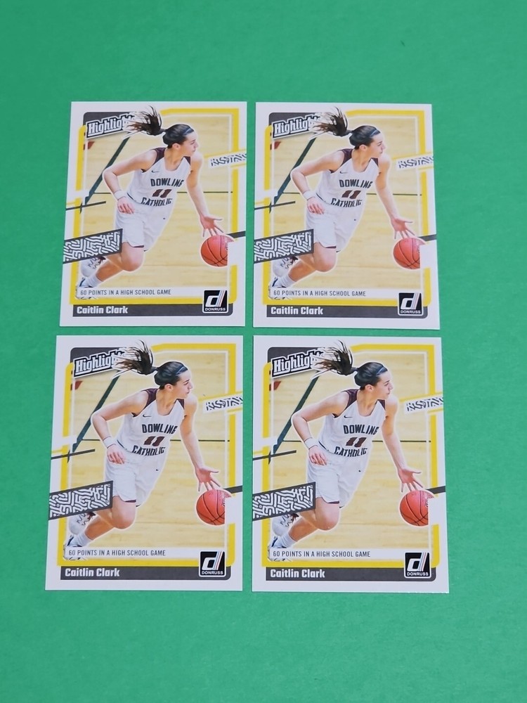 💎 Lot Of 4 Caitlin Clark RC 2024 Panini Donruss Highlights Cards No. H3 💎