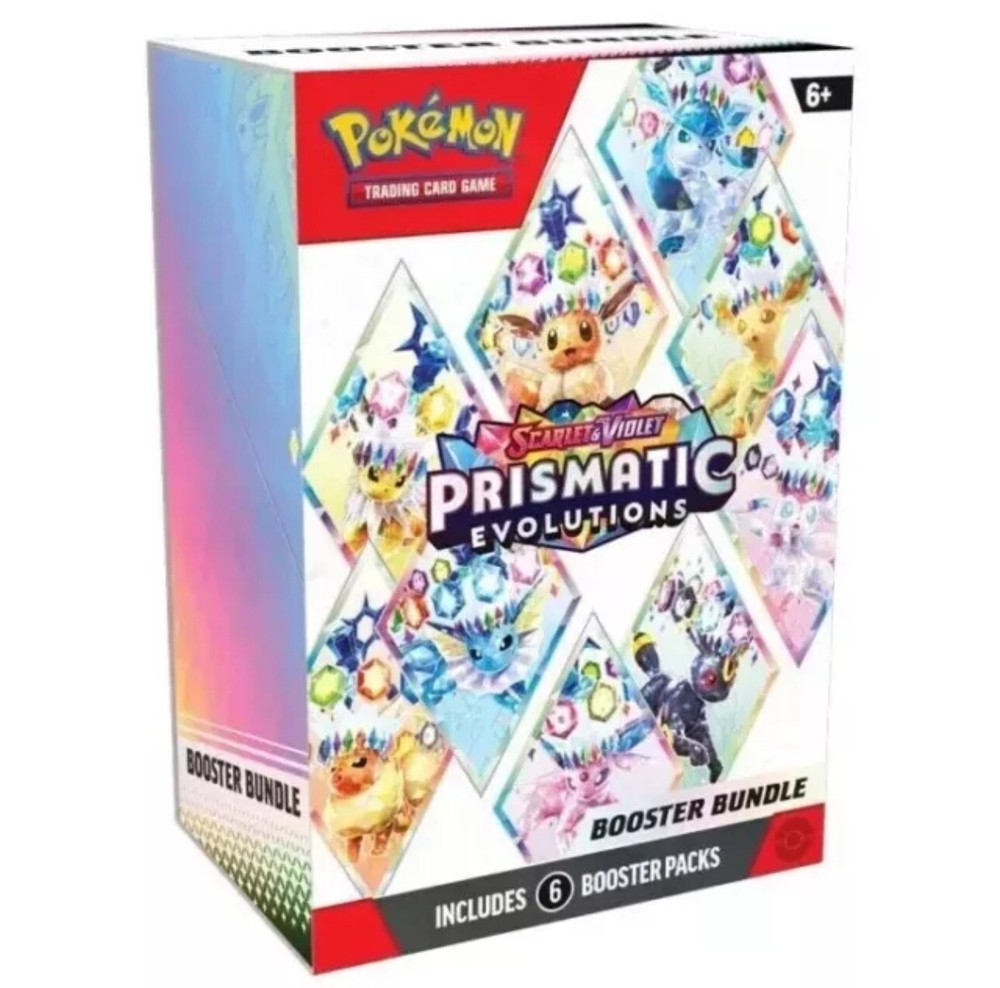 Presale 3x Pokémon TCG: Scarlet & Violet Prismatic Evolutions Booster Bundle-image
